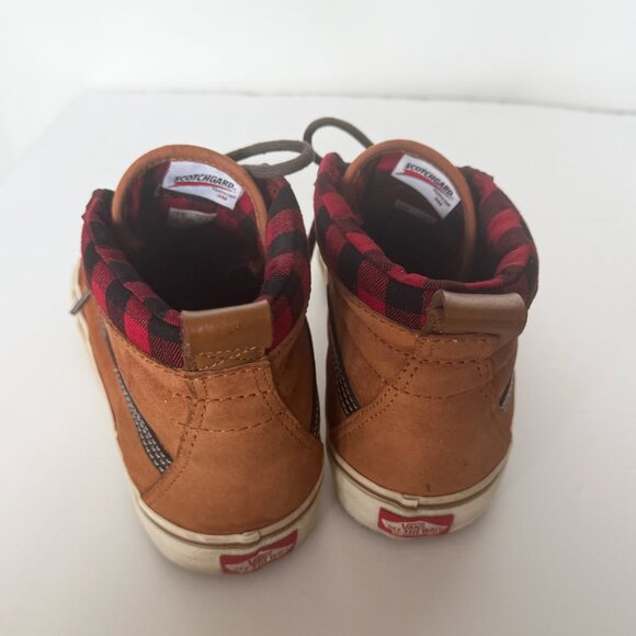 Vans Men's Sk8-Hi MTE Leather Glazed Ginger Flannel High Top - Picture 3 of 5